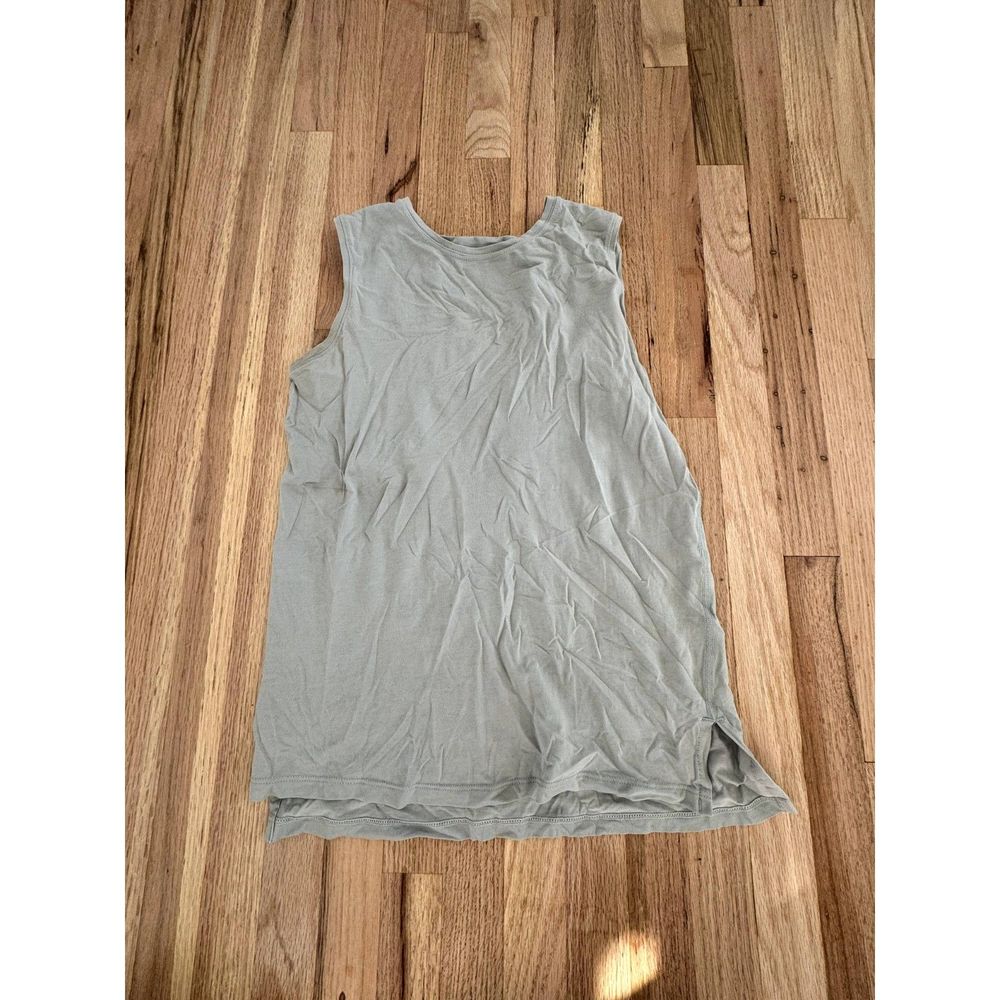 LULULEMON 6 all yours pima cotton muscle tank green